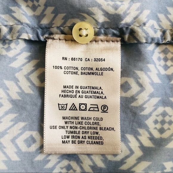 Anthropologie Holding Horses Ikat Western Print Isla Button Down Top Size 2 - Picture 10 of 12